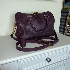 Louis Vuitton empreinte 25 bandouliere speedy crossbody strap, lock & keys